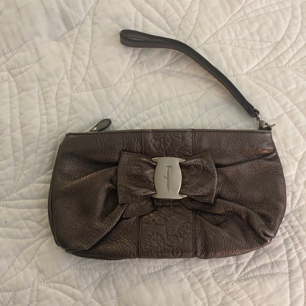 Ferragamo clutch wristlet